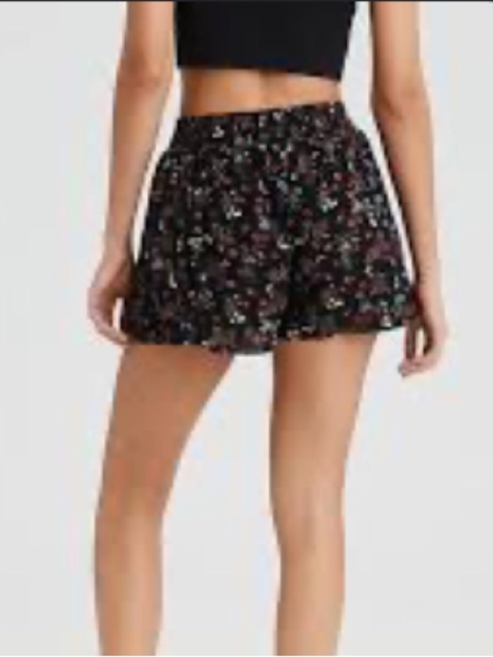 🍉🍊🍅American Eagle Outfitters Black Floral Tulip Shorts